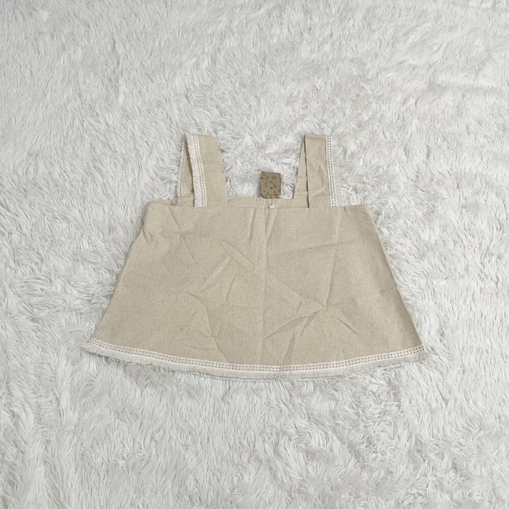 Women LAM & Linen Boho Crop Top and Skirt Set in Tan Size Medium - Picture 13 of 15